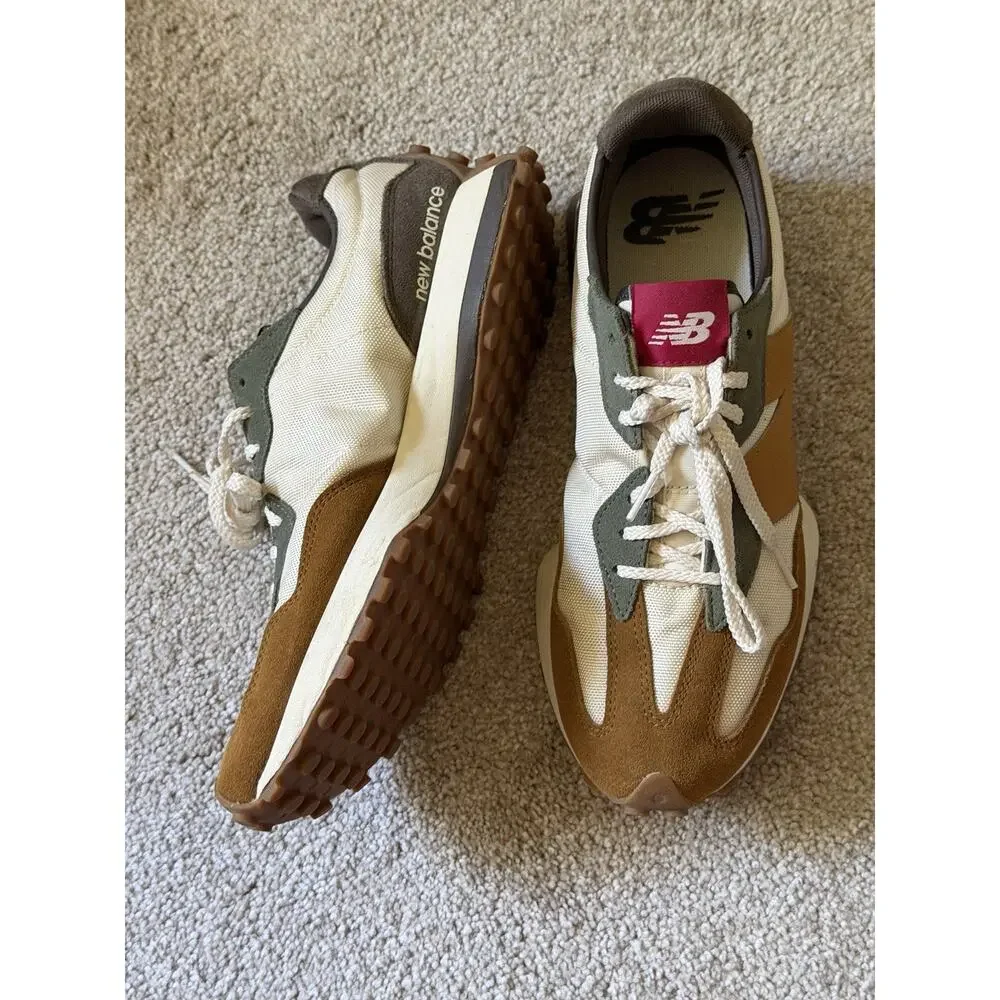 New Balance 327 Women’s Size 11 Tan Cream Green Cordura Retro Sneakers WS327HW